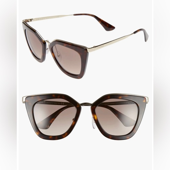 Nwt! Prada 52mm Cat Eye Sunglasses. - Picture 1 of 13